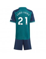 Arsenal Fabio Vieira #21 Kolmaspaita Lasten 2023-24 Lyhythihainen (+ shortsit)